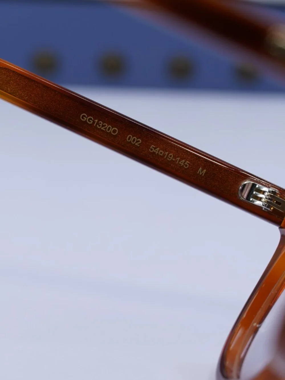 Gucci GG1320O 002 Aviator Eyeglasses – Blonde Havana 54mm